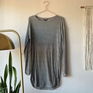 Top shop marled gray knit tunic